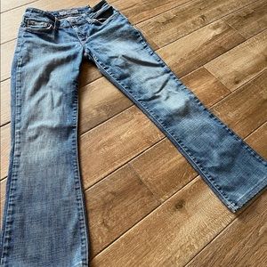 Joe’s jeans, relaxed wide fit. Boot cut, size 27.